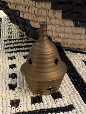 Vintage Brass Lidded Incense Burner